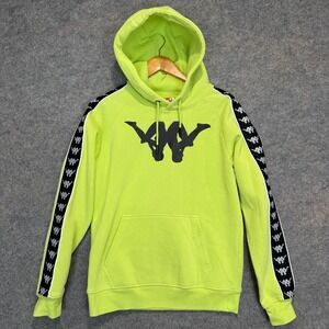 Kappa Banda Hurtado Hoodie Sweatshirt Adult Small Lime Baccello Upside Down